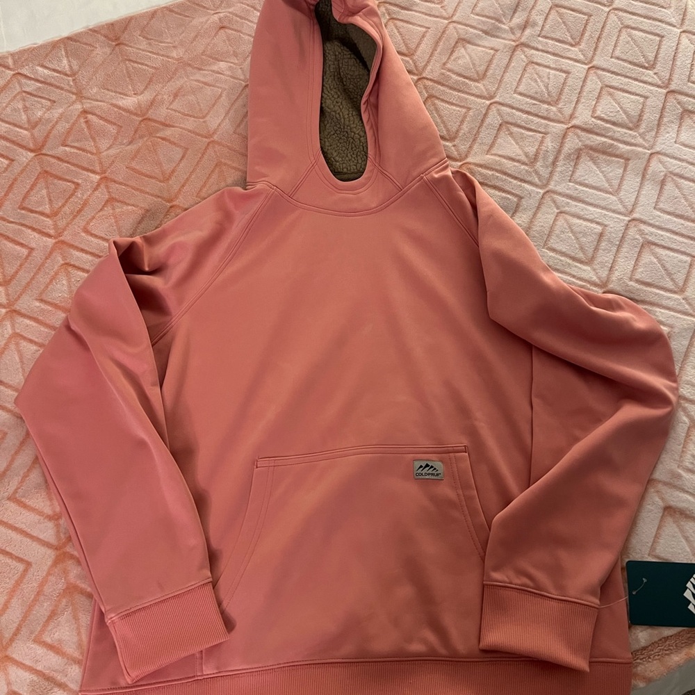 Women's Coral Pink Hooded Sweatshirt